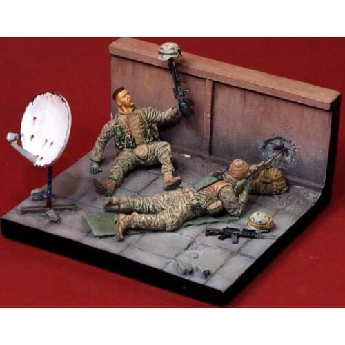 1/35 Scale Assembly Resin Figure kit U.S. sniper team with base