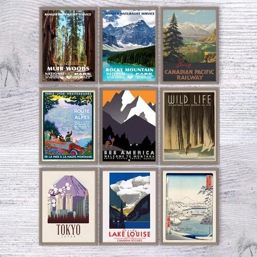 National Parks Travel Landscape Posters Around the World Modern Canvas Painting Nordic Office Home Decoration Frameless Pictures