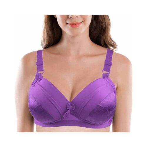 Push Up Sexy Deep V Bra Full Cover top Bralette Floral Lace Padded push up Lingerie A B C Cup Women Underwear size 34A-42C C05