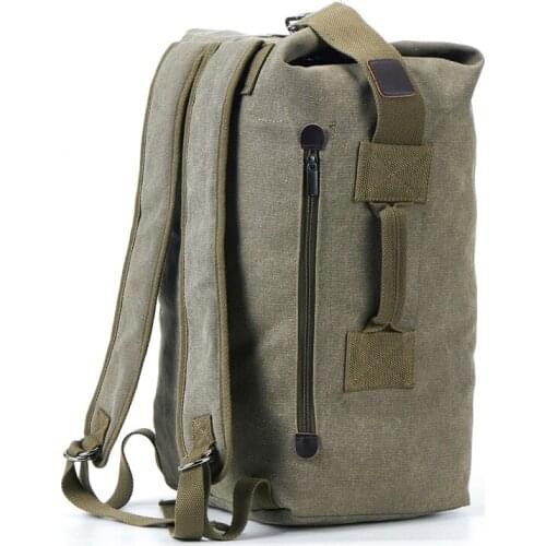 2020 Travel Backpack Sports Mountaineering Canvas Soft Handle Large Capacity Mens Backpack Men Arcuate Shoulder Strap