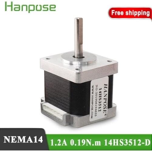 1PCS Nema 14 Stepper Motor 35mm 0.19N.m 1.2A 4-lead 14HS3512-D Step Motor for 3D Printe and Drawing instrument
