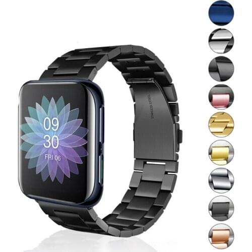 Replacement Stainless Steel Smart Watch Belt Strap for oppO Watch 41mm 46mm N7MC