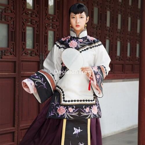 2021 chinese traditional woman performance dance hanfu female party tang suit girl cheongsam dress retro stage performance dress