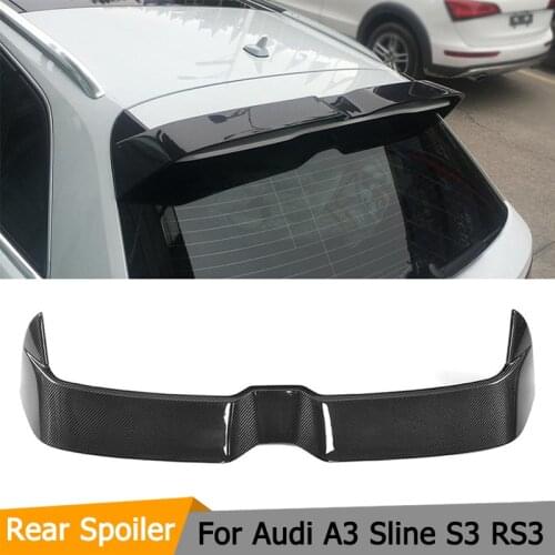 Carbon Fiber Auto Rear Roof Spoiler Lip Wing for Audi S3 RS3 Typ 8V SLINE Hatchback 4 Door 2014-2018 Not fit 2door