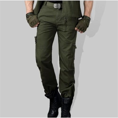 Outdoor Army Plus Size Sport Pants Men Women Multi-pocket Cotton Military Style Tactical Trousers Trekking Climbing Hiking Pants