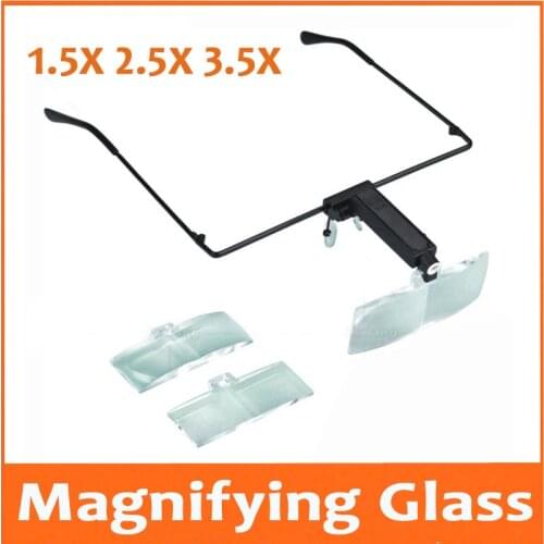 1.5X 2.5X 3.5X Magnifying Glass Maintenance of Circuit Board Clock Instruments LED Light Glasses Appreciation Tool Magnifier