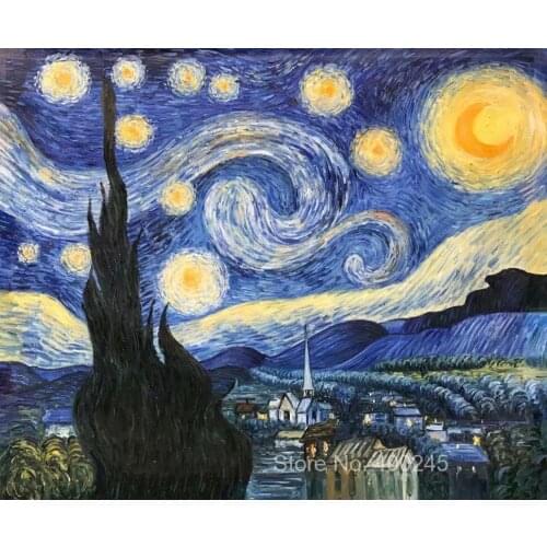Pop art artists vincent van gogh oil painting reproduction Starry Night home decor Hand painted