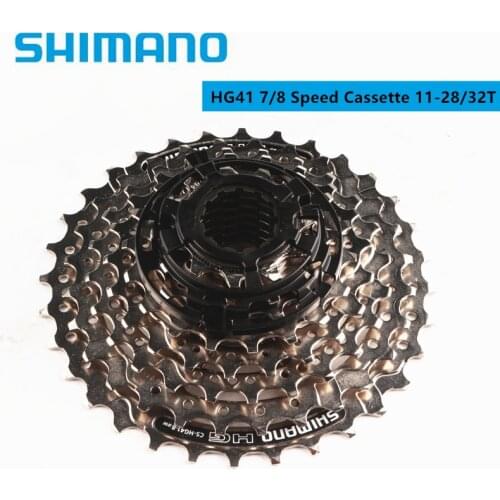 Shimano HG41 7 Speed Or 8 Speed MTB Mountain Bike Bicycle Cassette Freewheel 7/8 Speed Flywheel 11-28T 11-32 Crankset Bicycle