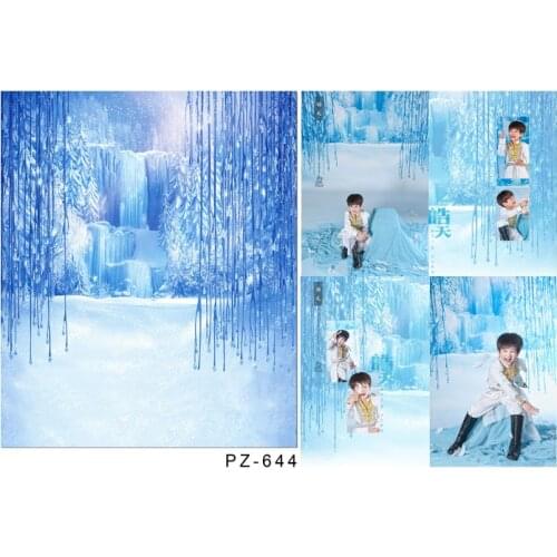 Blue Ice Vinyl Backdrops for Photography Girl Birthday Photo Background Backdrops for Studio Custom Made