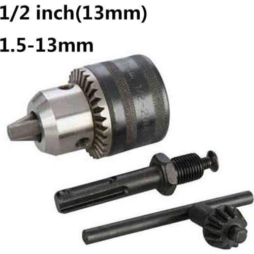 1pc 1/2"13mm Adapter Keyless Chuck Drill Bits Replacement For DEWALT BOSCH Makita 1.5-13mm Chuck With SDS Plus Key