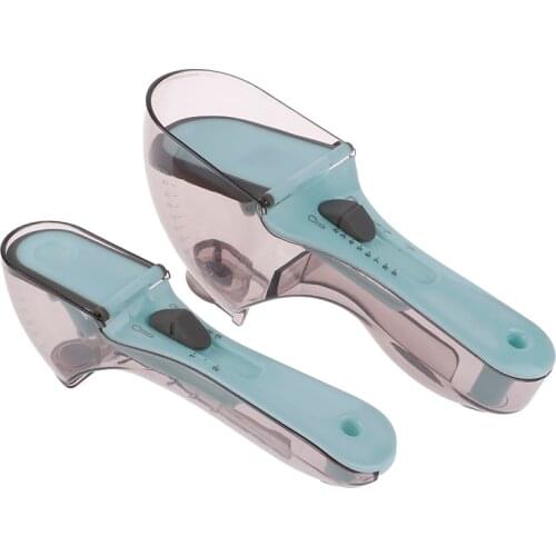 1pcs Adjustable Measuring Spoons With Magnetic Snaps Multifunctional Measuring Cups Solid Powder Liquid Measurement Baking Tool