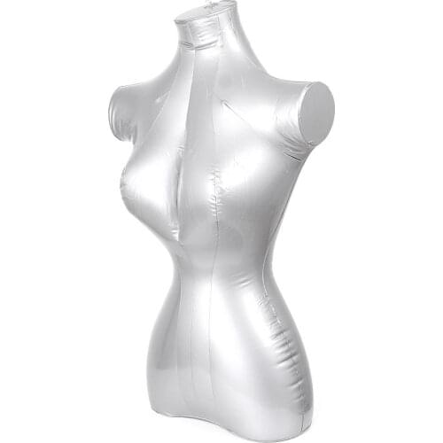 1pc Female Tailors Body Form Mannequin Display Dummy Torso Inflatable Hang Gray For Cloth Store Clothing Display