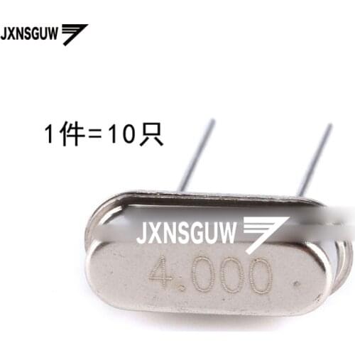 10PCS crystal 4MHz 20ppm 20PF 2 foot 49S type passive crystal oscillator 4M