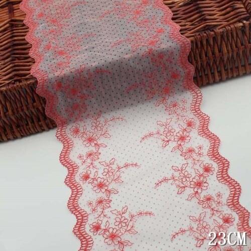 2Yards Exquisite Various Embroidered Mesh Lace Fabric Trimmings for Curtain Table Trim Two Sides Fabric DIY Sewing Handcrafts