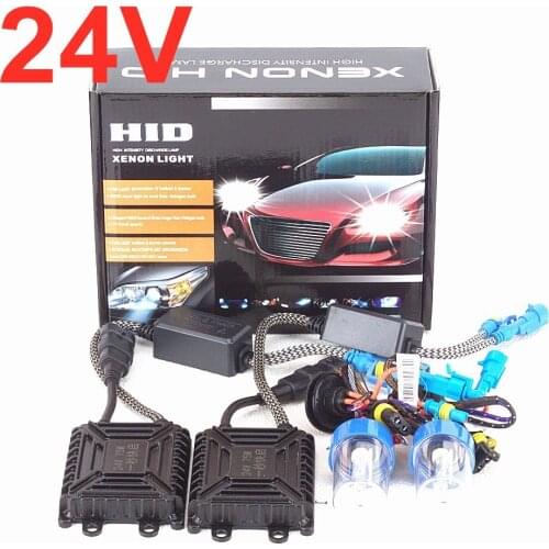 24V 75W Ballast kit HID Xenon Light bulb For Truck H1 H3 H7 6000k cold white Auto Xeno Headlight Lam