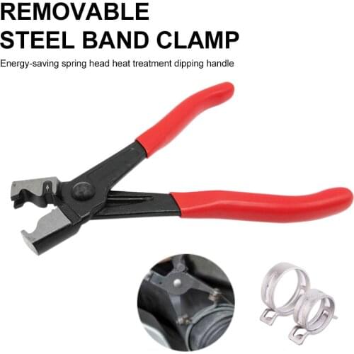 Car Water Pipe Type Hose Clamp Pliers Angled Clip Automotive Hose Clamp Pliers Straight Throat Tube Bundle Clamp Removal Tool