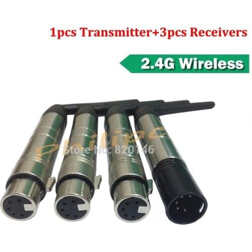 DHL Free Shipping 5 Pins DMX512 Wireless System Receiver Transmitter DMX Dfi DJ 2.4G DMX Controller