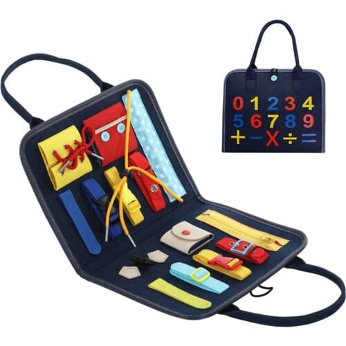 Toddler Toddler Busy Boards Buckle Book Zip Button Lace Up Tool Toy Activity Puzzle Board Montessori Education Learning Nearby