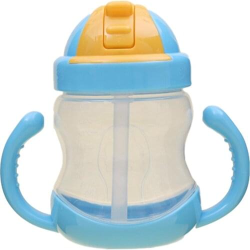 Born Baby Bottle Portable Kid Baby Drinking Water Bottle Straw Cup with Double Double Supplies Milk Feeding Tools 280ml New