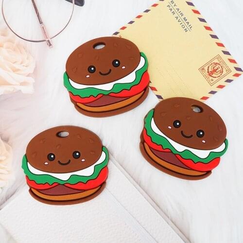 Chenkai 10PCS Silicone Hamburger Teether Toys Chewable Baby Teether Shape Products Nursing Gift Accessory BPA free