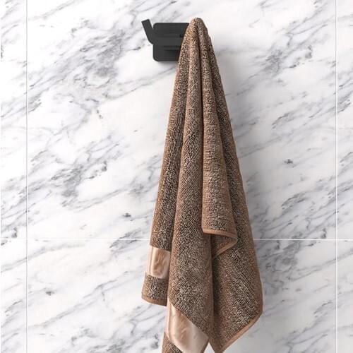 Geseus Stainless Aluminum Bathroom Towel Rack Matte Black MG336