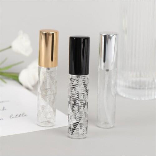 10ml Clear Glass Bottle Colored Dots Aluminum Cap Spray Perfume Bottle Container With Sprayer
