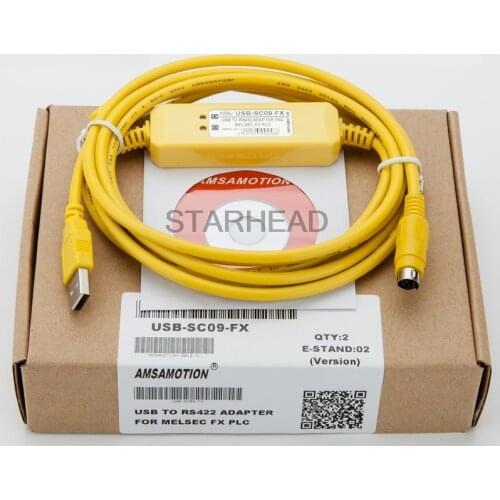 Smart Flexible USB-SC09-FX Programming Cable for Mitsubishi MELSEC FX series PLC,Support WIN7,USB SC09 FX