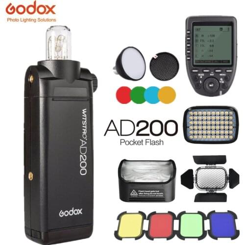 Godox AD200 Kit 200Ws 2.4G TTL Pocket Flash Strobe 1/8000 HSS Cordless Monolight Lithimu Battery Speedlite Accessory