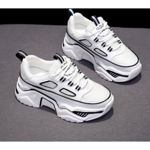 Women Sneakers White Black Designer Shoes Woman Autumn Winter Chunky Sneakers Fashion Light Dad Shoes Ladies Platform Footwear