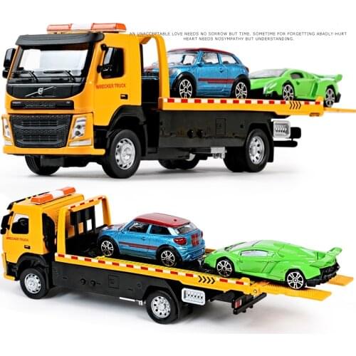 1:50 VOLVO Engineering Car Model Simulation Childrens Sound and Light Alloy Car Model Truck Boy Toy