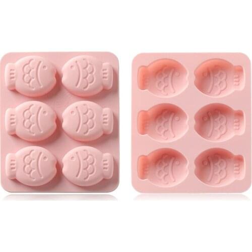 Cartoon Silly Fish Chocolate Silicone Mold DIY Fondant Food Supplement Biscuit Cake Decoration Accessories Kitchen Baking Mould