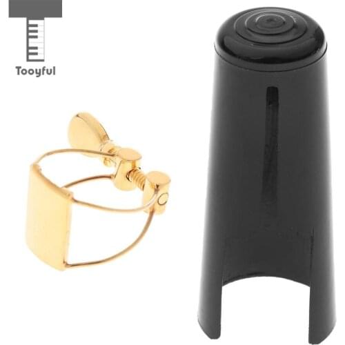 Bb Clarinet Mouthpiece Ligature with Cap Clip Fastener Wind Woodwind Instrument Parts