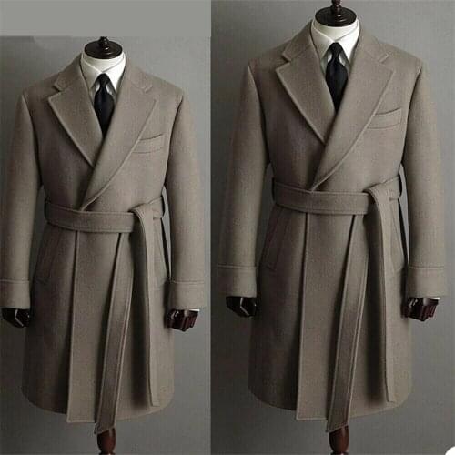 Men Overcoat Custom Made Solid Wool Thick Handsome Slim Fit Smart Casual Suits Jacket Only Business Wear Blazer Coat Tuxedos