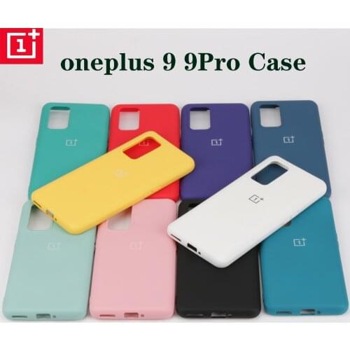 100% Original One plus 9 Case Soft Back Cover Liquid Silicone Phone Protector Case One plus 9 Pro