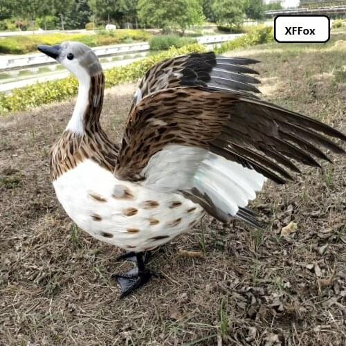 New simulation duck model foam&feather real life wings duck bird toy gift about 35x50cm xf2128