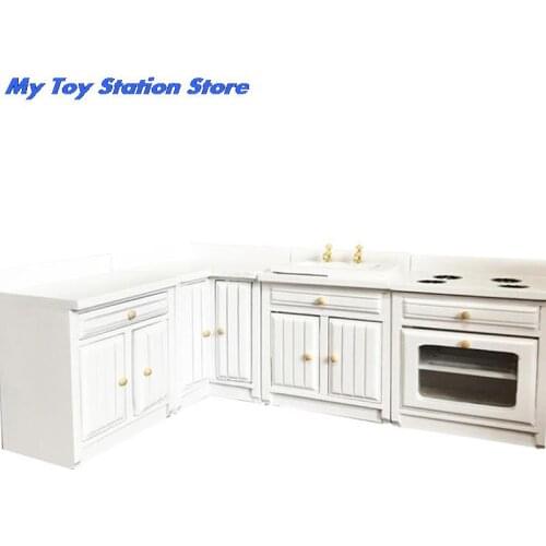 New Dollhouse Wooden Wash Basin 1:12 Mini Dollhouse Accessory Miniature Furniture Realistic Kitchen Sink for Bathroom Kitchen