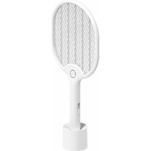 Rechargeable Mosquito Swatter Electric Fly Swatter w/ Base LED Light USB Charge Mosquito swatter Mosquito repellent