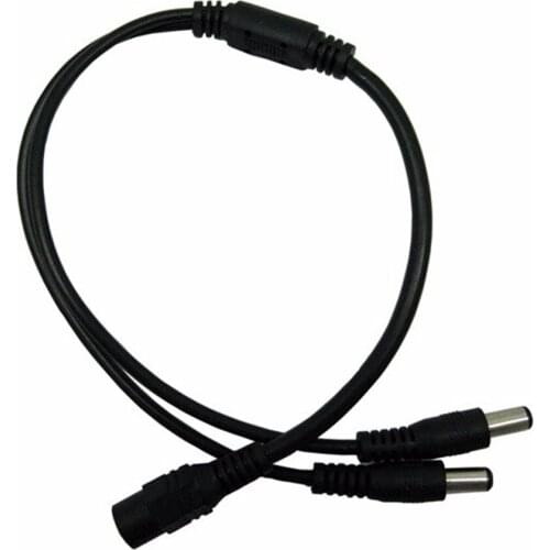 DC 1 Female to 2 Male Power Split Splitter Cable 2.1*5.5mm for CCTV Camera Security Surveillance DVR Accessories LED Light Strip