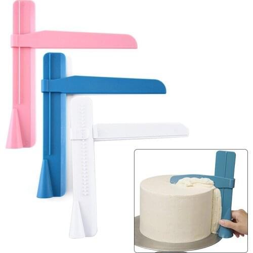 Cake Scraper Adjustable Height Cake Edge Cream Smoother Spatulas DIY Kitchen Pastry Baking Tools