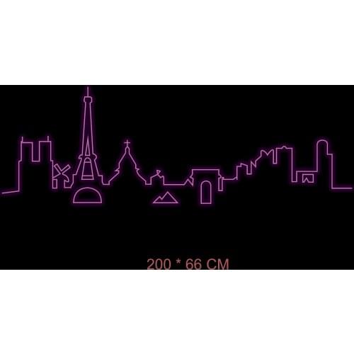 Skyline Two Neon Light Sign For Bar Pub Restaurant Brighten Brand Home Wall Art Decorations Party