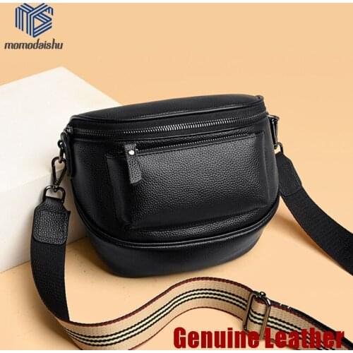 Genuine Leather Shoulder Crossbody Bags For Women 2021 Designer Luxury Leather Fashion Casual Messenger Handbags Sac A Main