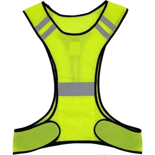 Reflective Vest Night Running Cycling Vest Outdoor Luminous Safety Adjustable Reflective Running Sports Vest Vest E2B8