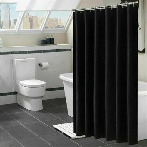 200X180CM Extra Long Waterproof Anti-mildew Fabric Shower Curtain Bathroom With 12pcs Hooks