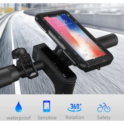 6.8 inch Waterproof Bicycle Phone Holder Stand Bike Motorcycle Touch Screen Cycling Bag Bicycle Accessories Top Tube Bags