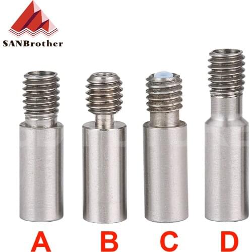 Lot de filaments en acier inoxydable pour imprimante 3D, extrudeuse Hotend haute température, pièces pour Reprap 1.75mm 3.0mm, i