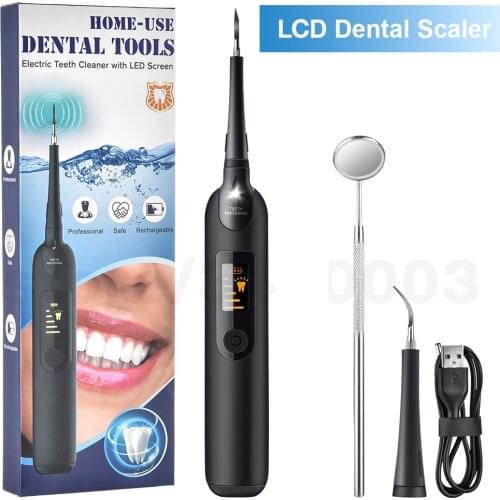 Electric Sonic Dental Calculus Remover Irrigator Tartar Remover Oral Care Household Portable USB Rechargeable LED Display