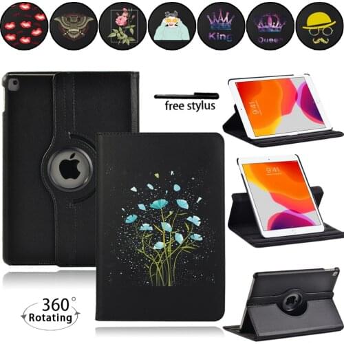 360 Rotating Case for Apple IPad 7th Gen (2019)/IPad 8th Gen (2020) 10.2" Drop Resistance Automatic Sleep Tablet Cover Case