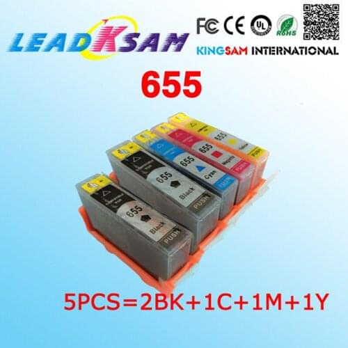 5pcs compatible for hp655 ink cartridge for 655 3525 4615 4625 5525 6520 6525
