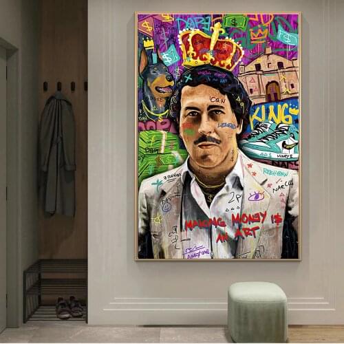 Abstract Graffiti Art Portrait Men Canvas Painting Wall Art Prints Posters Wall Pictures for Living Room Home Cuadros Decoration