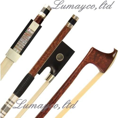 Free Shipping Prefessional Carbon Fiber Violin Bow 4/4 Good Balance Snakewood Frog Natural White Horsehair Parts Fittings